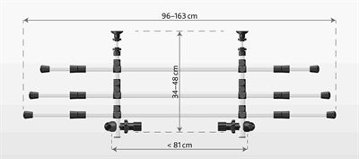 Trixie Dog Car Barrier Silver / Black 96-163X34-48 Cm