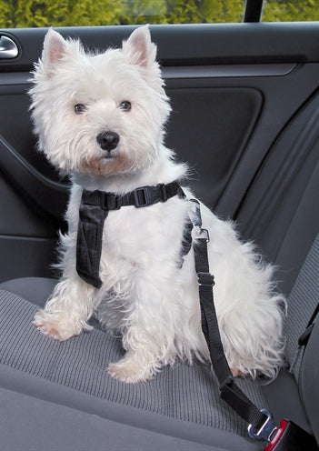 Trixie Dog Car Harness Including Seat Belt Black