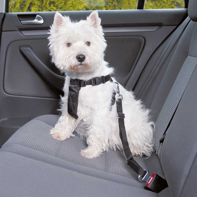 Trixie Dog Car Harness Including Seat Belt Black