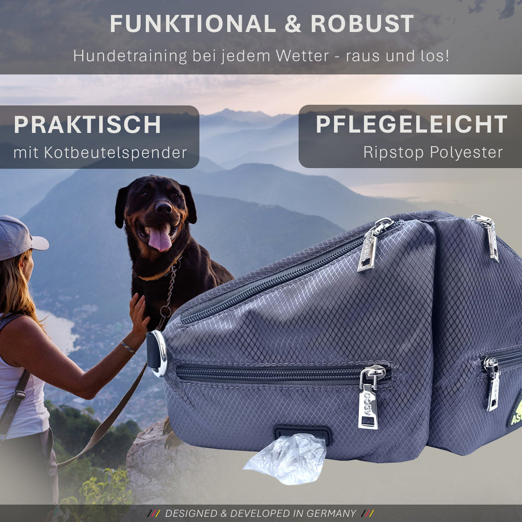 Leckerlibeutel Duo für Hunde mit 2 Leckerlitaschen