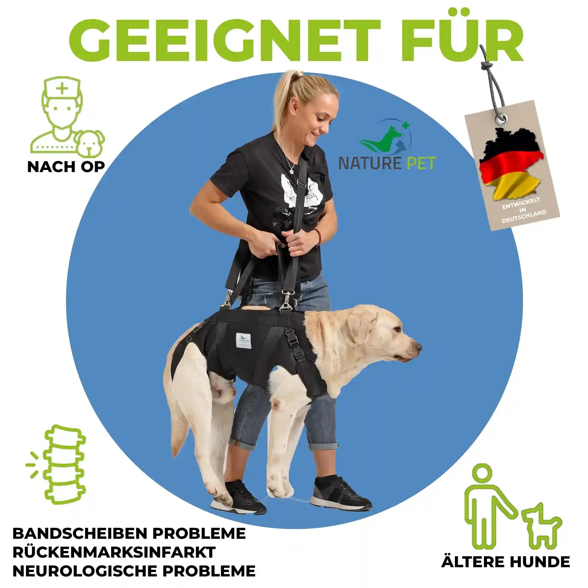 Ganzkörper Tragehilfe für Hunde