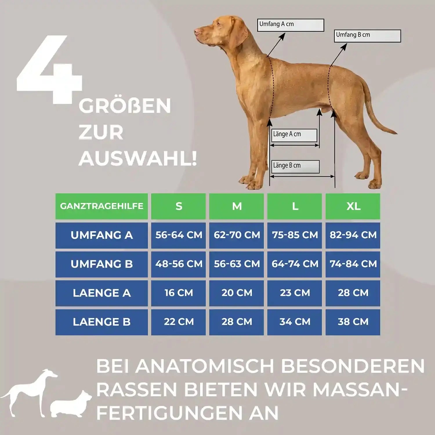 Ganzkörper Tragehilfe für Hunde