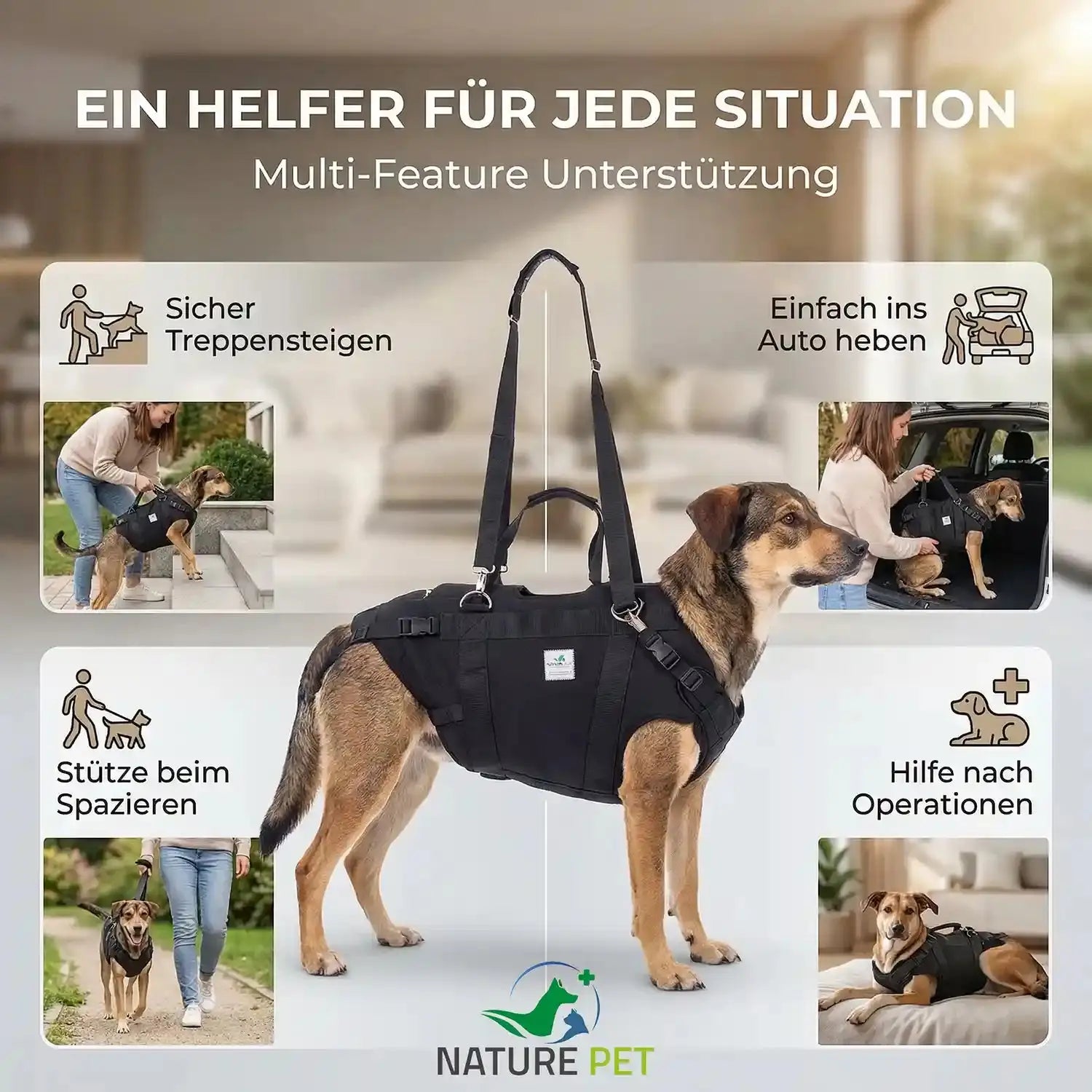 Ganzkörper Tragehilfe für Hunde
