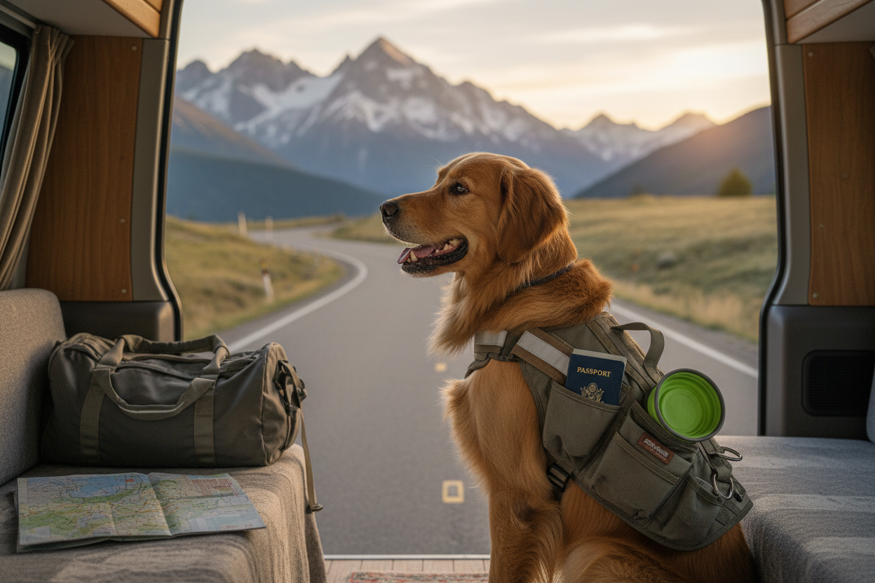 Hund auf Reisen mit Hundeweste